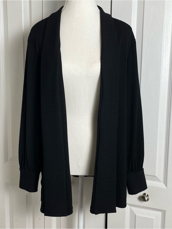 Investments Sweaters - Investments Open Front Cardigan Women’s L Petite Slinky Liquid Knit Career Chic